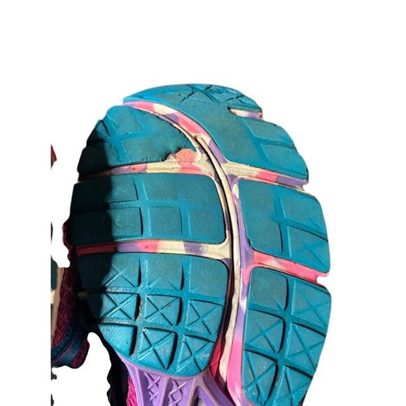 ASICS Gel Kayano 19 Women’s Size 13 Running Sneakers Multicolor DuoMax Pink Teal - Picture 12 of 13